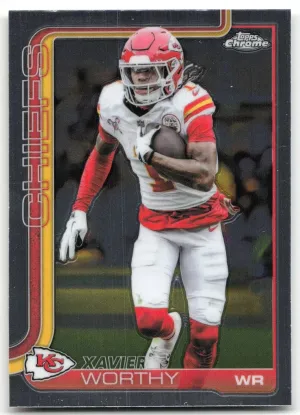 Xavier Worthy 2025 Topps Chrome Kansas City Chiefs