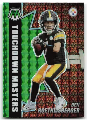 Ben Roethlisberger 2021 Panini Mosaic Touchdown Masters Mosaic Green Steelers