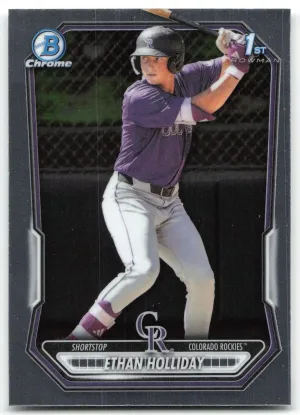 Ethan Holliday 2026 Bowman Chrome Prospects Colorado Rockies