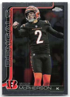 Evan McPherson 2025 Topps Chrome Cincinnati Bengals