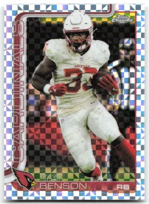 Trey Benson 2025 Topps Chrome X-Fractor Arizona Cardinals