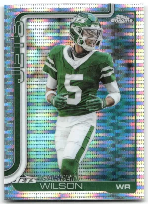 Garrett Wilson 2025 Topps Chrome Pulsar Refractor New York Jets