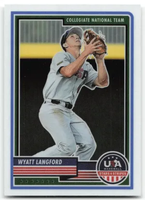 Wyatt Langford 2023 Panini Stars & Stripes USA Baseball Team USA