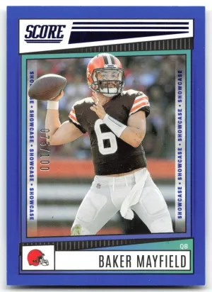 Baker Mayfield 2022 Score Showcase #/100 Browns