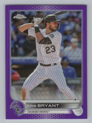 Kris Bryant 2022 Topps Chrome Update Purple Refractor Colorado Rockies