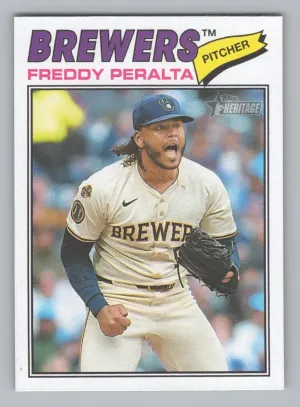 Freddy Peralta 2026 Topps Heritage Milwaukee Brewers