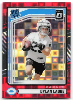 Dylan Laube 2024 Donruss Optic Rated Rookies Preview Red Pandora Raiders