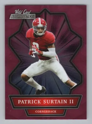 Patrick Surtain II 2021 Wild Card Alumination Red Alabama Crimson Tide