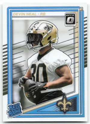 Devin Neal Rookie 2025 Donruss Optic New Orleans Saints
