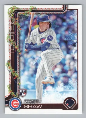 Matt Shaw RC 2025 Topps Holiday Cubs