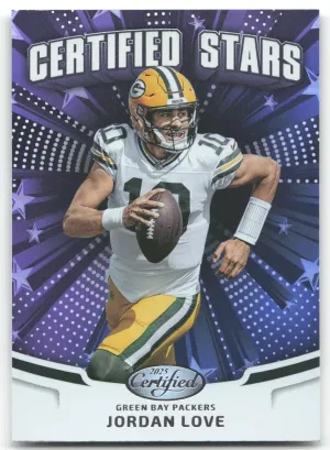 Jordan Love 2025 Panini Certified Certified Stars Green Bay Packers