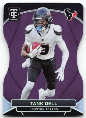 Tank Dell 2024 Panini Totally Certified Mirror Purple Die Cut #/75 Texans