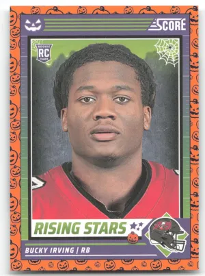 Bucky Irving 2024 Score-A-Treat Rising Stars Orange Pumpkin Buccaneers