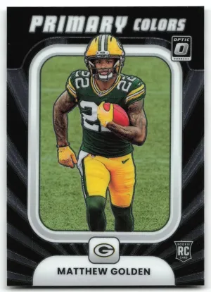 Matthew Golden 2025 Donruss Optic Rookie Primary Colors Green Bay Packers