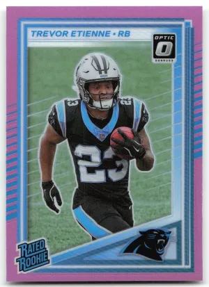 Trevor Etienne RC 2025 Donruss Optic Rated Rookies Preview Pink Panthers
