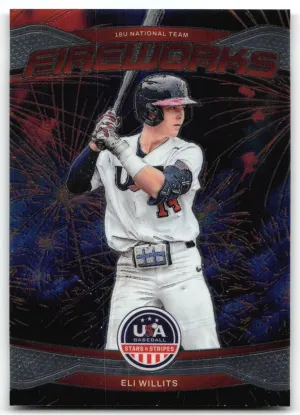 Eli Willits 2026 Panini Stars & Stripes Prizm USA Baseball Fireworks