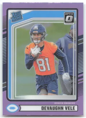 Devaughn Vele Rookie 2024 Donruss Optic Rated Rookies Preview Pink