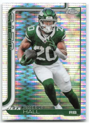 Breece Hall 2025 Topps Chrome Pulsar Refractor New York Jets
