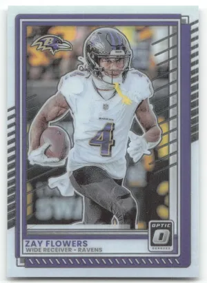 Zay Flowers 2025 Donruss Optic Baltimore Ravens
