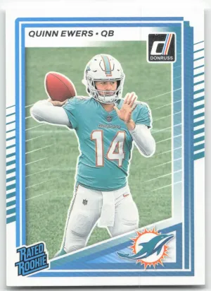 Quinn Ewers Rookie 2025 Donruss Miami Dolphins
