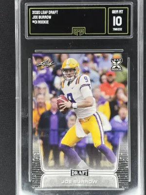 Joe Burrow 2020 Leaf Draft Gold LSU Tigers