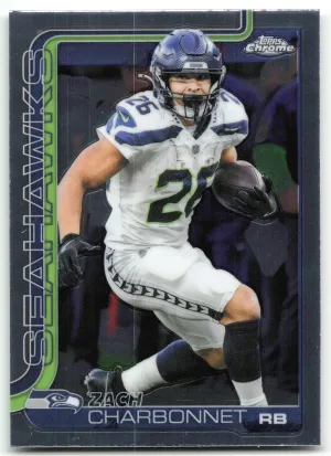 Zach Charbonnet 2025 Topps Chrome Seattle Seahawks