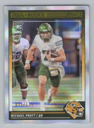 Michael Pratt Rookie 2024 Score Circular #/135 Green Bay Packers