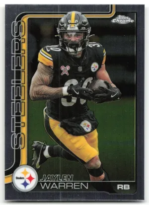 Jaylen Warren 2025 Topps Chrome Pittsburgh Steelers
