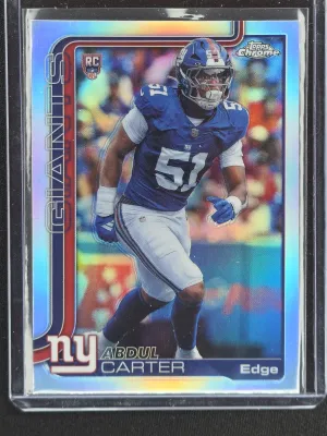Abdul Carter RC 2025 Topps Chrome Refractor New York Giants