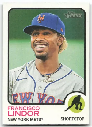 Francisco Lindor 2022 Topps Heritage New York Mets