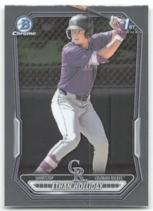 Ethan Holliday 2026 Bowman Chrome Prospects Colorado Rockies