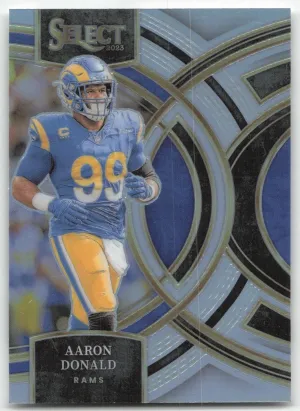 Aaron Donald 2023 Panini Select Silver Prizms Los Angeles Rams