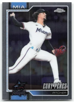Eury Pérez 2026 Topps Chrome Miami Marlins