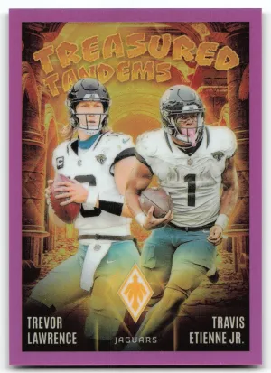 Travis Etienne Jr. Trevor Lawrence 2024 Panini Treasured Tandems #/80 Jaguars
