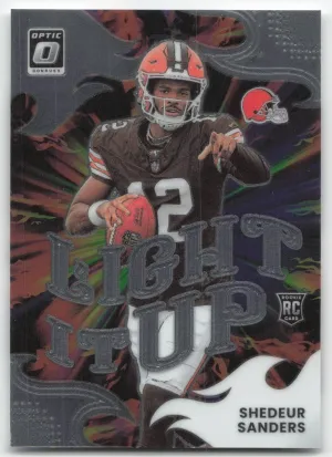Shedeur Sanders 2025 Donruss Optic Light It Up Cleveland Browns