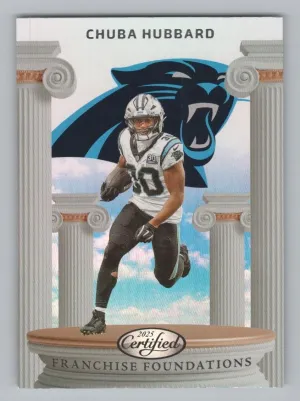 Chuba Hubbard 2025 Panini Certified Franchise Foundations Panthers