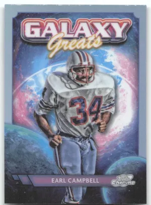 Earl Campbell 2024 Topps Chrome Cosmic Galaxy Greats Houston Oilers