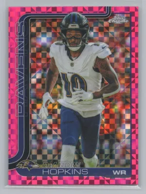 DeAndre Hopkins 2025 Topps Chrome Pink X-Fractor Baltimore Ravens