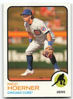 Nico Hoerner 2022 Topps Heritage Chicago Cubs