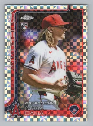 Caden Dana RC 2025 Topps Chrome Update X-Fractors Los Angeles Angels