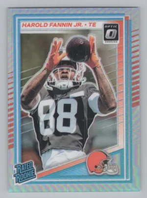 Harold Fannin Jr. RC 2025 Donruss Optic Holo Cleveland Browns