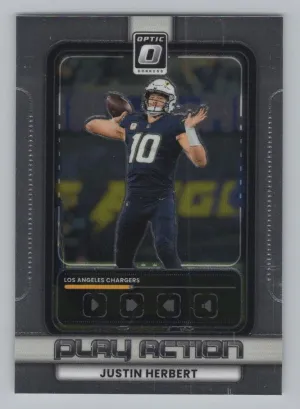 Justin Herbert 2025 Donruss Optic Play Action Chargers