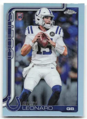Riley Leonard RC 2025 Topps Chrome Refractor Colts
