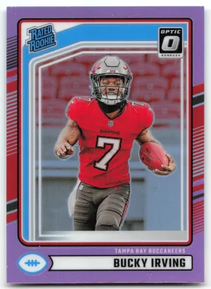 Bucky Irving Rookie 2024 Donruss Optic Rated Rookies Preview Pink Buccaneers