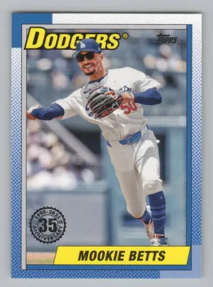 Mookie Betts 2025 Topps 1990 Topps Baseball 35th Anniversary Los Angeles Dodgers