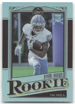 Dyami Brown Rookie 2021 Panini Legacy Rookies Premium Edition Silver