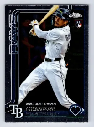Chandler Simpson RC 2025 Topps Chrome Update Tampa Bay Rays