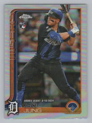 Jace Jung RC 2025 Topps Chrome Update Refractors Detroit Tigers