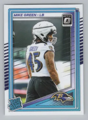 Mike Green RC 2025 Donruss Optic Baltimore Ravens