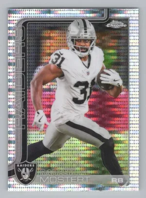 Raheem Mostert Topps 2025 Chrome Silver Pulsar Las Vegas Raiders
